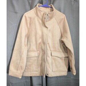 Banana Republic Brushed Melton Pocket Full Zip Short Jacket Long Sleeve L